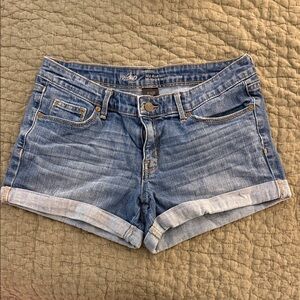 Mossimo Light Blue Rolled Hem Denim Shorts